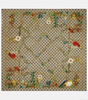 GucciPrinted silk twill scarf