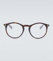 GucciRound-frame acetate glasses