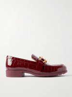 Madame croc-effect leather loafers