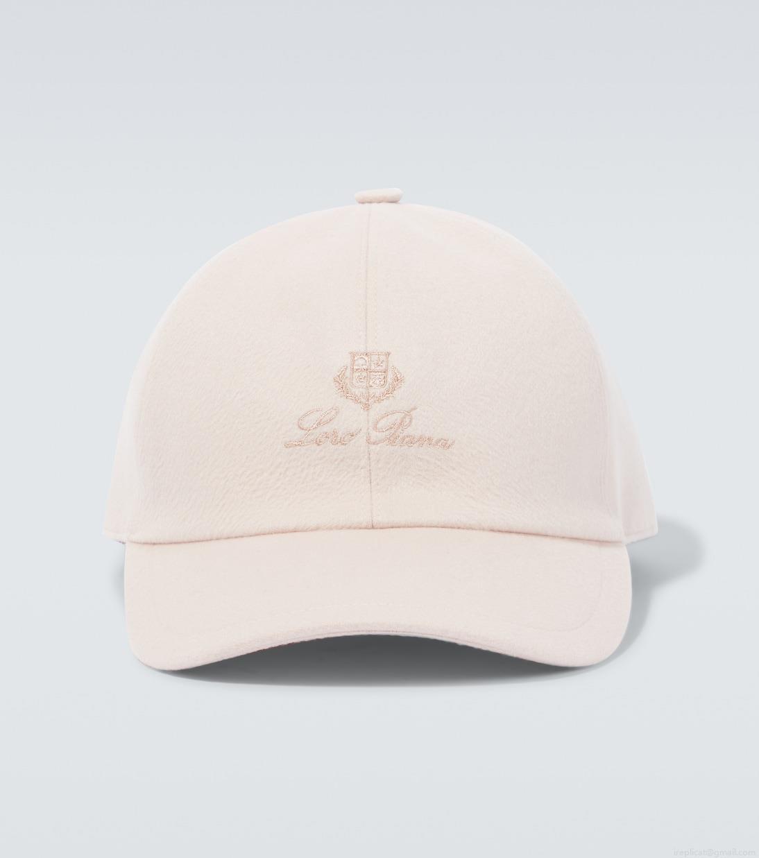 Loro PianaLogo cashmere velvet baseball cap